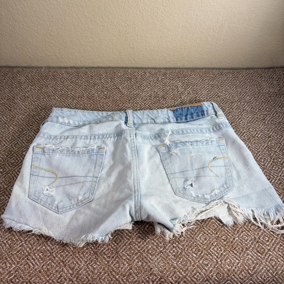 Vtg American Eagle Shorts Womens 2 Shortie Cut Off Low Rise Distressed Y2KPreppy - Picture 5 of 8